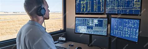 An air traffic controller working at their console. Such facilities nationwide are facing critical staffing shortages, forcing remaining staff into unsafe overwork.