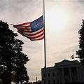 The American flag at half-mast at the White House on November 4, 2025.