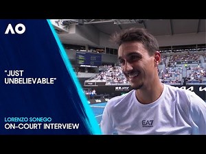 Sonego and Cobolli after their second-round match.